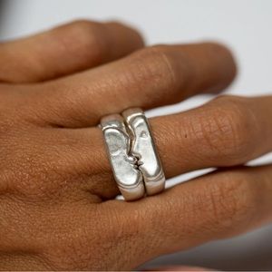 OXBOW Kiss Rings in Sterling Silver SIZE 8